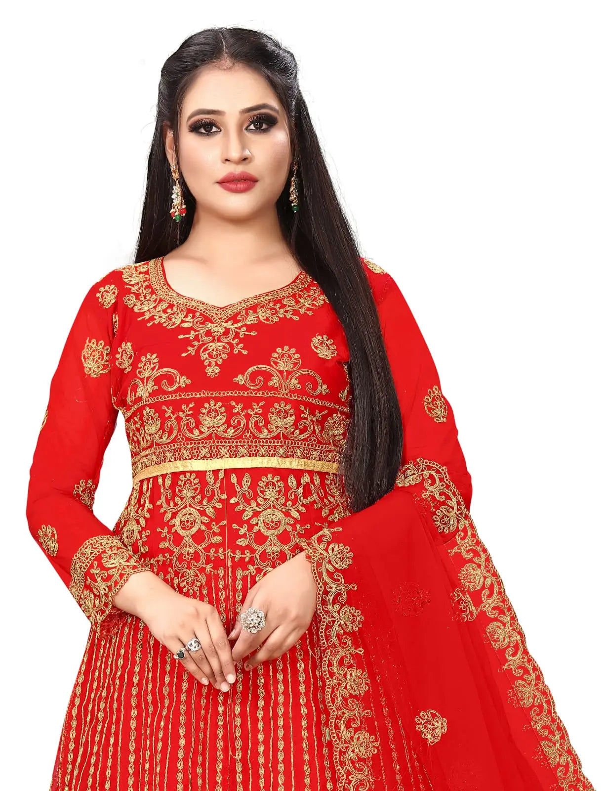Embroidered Kurta, Sharara & Dupatta Set SHREENATHJI WORLD
